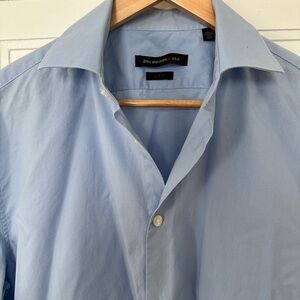 John Varvatos USA men’s light blue button up 15.5 neck / 34-35 arm